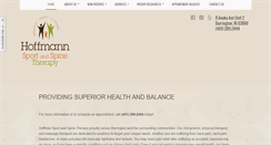 Desktop Screenshot of hoffmannchiropractic.com