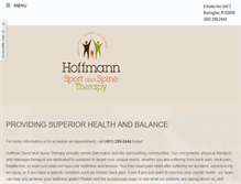 Tablet Screenshot of hoffmannchiropractic.com